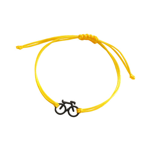Custom Fit Adjustable Handwoven Bracelet With Cycling Theme-4