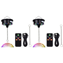 2X Disco  Motor Lights with Remote,3-15RPM Adjustable Spinner 18LED for 8 10 12 16 20 24 Inch Duty Mirror  Motor