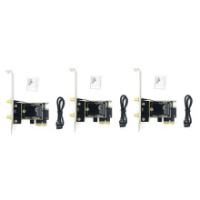 3X NGFF M.2 Till PCIE-Nätverkskortadapterkort PCIE-Adapterkort Stöder NGFF M.2 Trådlöst Nätverkskort