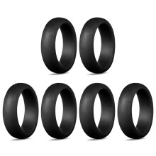 5.7Mm Popolare per Uomo Donna Anelli In Silicone Cool Nuziale In Silicone per Sport All'Aria Aperta AmbientaleX6 4