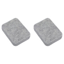 2X Tapis de Feutrage à L'Aiguille, Tapis de Feutrage en Éponge Grise, 11,8 X 8,5 cm, Épais et Ferme, en Laine Naturelle.