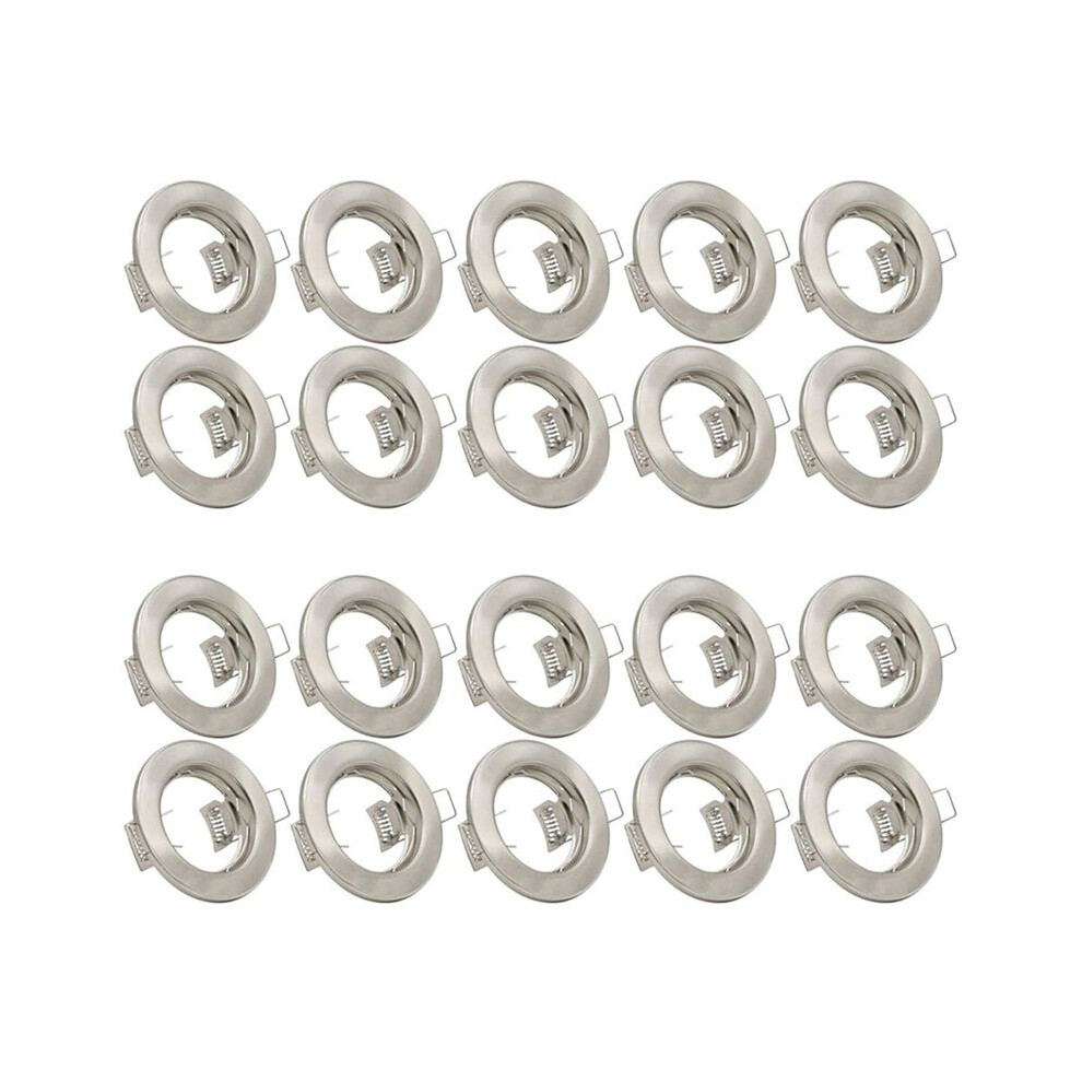 20X Led Recessed Ceiling Mounting Frame Round Satin Spot Fittings Down Frame Mr16 Gu10 Light 6034148743219