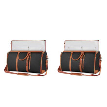 2X Reise-Kleidertasche, Faltbar, Multifunktional, Kleidersack, Reisetasche, Kleidersack zum Mitnehmen, Kleidersack, Schwarz