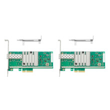 2X Tarjeta de Red PCIe X4 de un Solo Puerto 10G SFP+ X520-DA1 82599EN Adaptador de Fibra NIC NBBASE-T 10GbE para Servidores Windows Linux