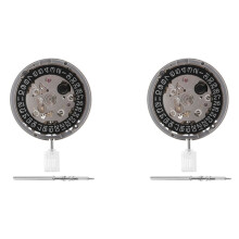 2X para Japón NH35A Movimiento de Reloj Mecánico 24 Joyas NH35 Mecanismo Automático 3.8 en Punto Negro