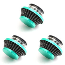 3Stück 42MM Luftfilter für 47Cc 49Cc Super Pocket Bike Upgrade Kit Dirt Bike ATV Quad Aluminium Luftfilter Cyan