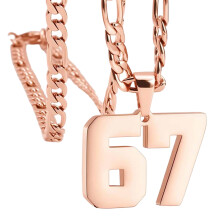 Stainless Steel 67 Number Pendant Clavicle Chain for-SS10