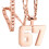 Collier léger et confortable avec pendentif numéro 67 en-SS10 1