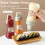 Multi-Hole Squeeze Bottle Squeeze-Type Seasoning Bottle Squeeze Bottle with Scale for Kitchen Food 350ML A 3