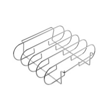 Stainless Steel Rib Rack with Vertical Design for Even Heat Grilling Ribs Roasts and Chicken