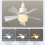 2X Socket Fan Light with Remote, Ceiling Fan with 3-Speeds, Dimmable LED, E27 Base, Cordless Light Socket Fan 2