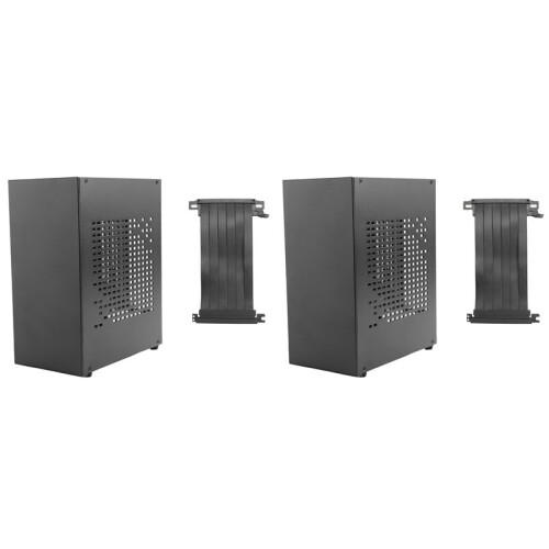 2X A07  ITX Computer Case Chassis HTPC Host Case Custodia USB3.0 ITX con Cavo di Prolunga per Scheda Grafica (A)