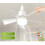 2X Socket Fan Light with Remote, Ceiling Fan with 3-Speeds, Dimmable LED, E27 Base, Cordless Light Socket Fan 6