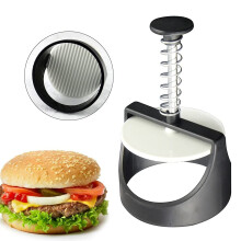 Stainless Steel Burger Press with Adjustable Thickness Control, Uniform Patty Maker for Home Kitchen