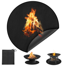48 x 48 Inch Fireproof Grill Mat for Deck, Waterproof OilProof BBQ Floor Protector, Easy Clean Outdoor Patio Mat
