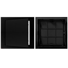 Black Access Panel 20x20cm ABS Wall Access Door for Ceiling Bathroom Kitchen Easy Installation