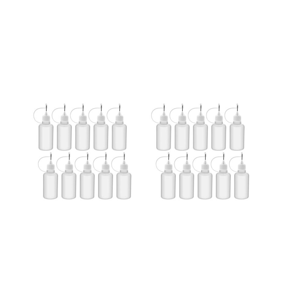 20Pcs 30Ml Plastic Squeezable Tip Applicator Bottle Refillable Dropper Bottles With Needle Tip Caps For Glue Diy 6031009864380