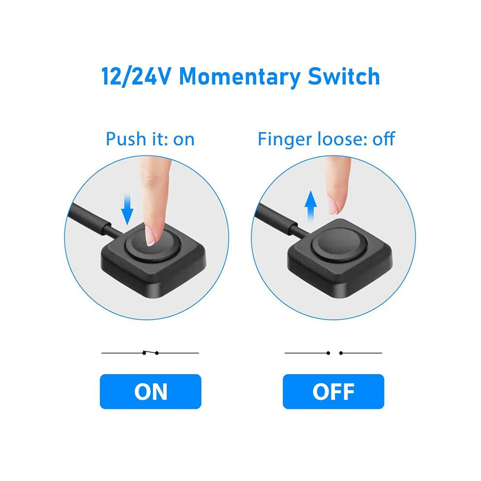 30Pcs Rocker Switches, Momentary Push Button Surface-Mount /Off Horn Buttons For 12V/24V Industrial Control 6032454843883