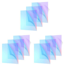 Acrylic Colored Translucent Acrylic Iridescent Radiant Sheet Laser-Cutting Acrylic Board,8 X 12 Inch(9 Pack,2.6mm Thick)