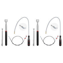 8-Pack Teleskopande Magnetupptagningsverktyg, Utdragbart Magnetiskt Teleskopupptagningsverktyg 1-15 LB & 23 Tum Böjbar Fjäder