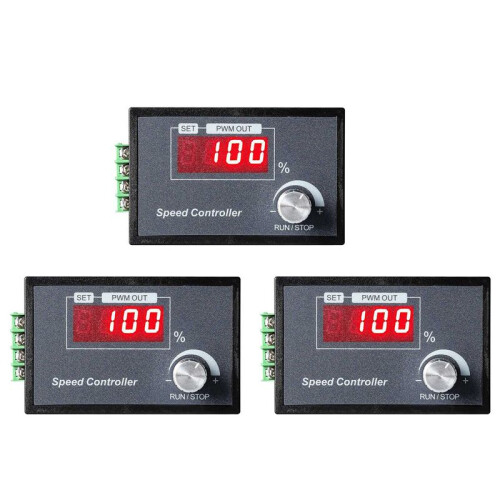 3X PWM  Motor Speed Controller 6-60V 30A with Digital Display & Robust PCB - Perfect for Various Machines