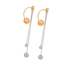 Comfortable Earrings Metal Ball Tassels Design Suitable for