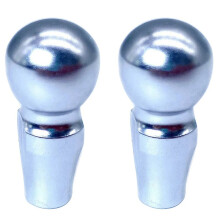 2X Cykel i Aluminiumlegering Förläng Fångstkulor Huvudrörsbult för  Hopfällbar Cykeltillbehör-Silver