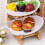 2X Fruit Tray Racks Table Plates Dinnerware Kitchen Fruit Bowl Partitioned Candy Cake Trays Tableware Dishes A 4