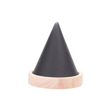 Support de rangement élégant en forme de cône en bois et-Noir