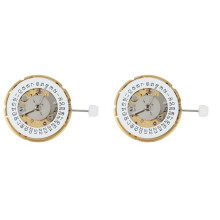 2X 6460 GMT Function Mouvement de Montre 4 Aiguilles pour Femmes et Hommes
