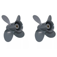 2X Boat Outboard Propeller 9 1/4x11 58134-ZV4-011AH for Aluminum 8HP-20HP 8 Tooth 4 Blades