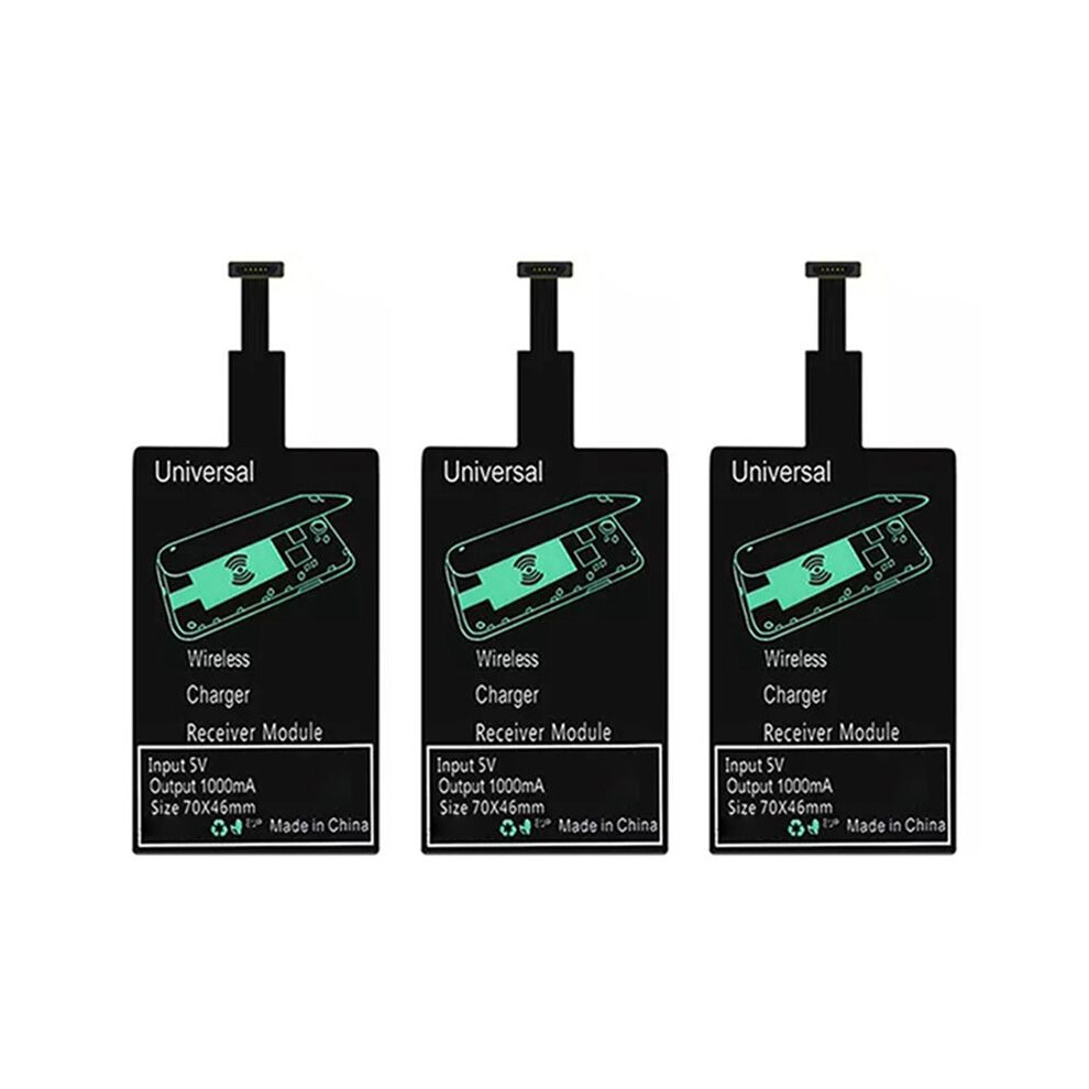 3X Wireless Charging Receiver Universal Fast Wireless Charger Adapter(For Micro-Usb A) 4712858626290