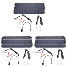 3X 12V 6W Solar Panels Charger Car Motorcycle Kick Scooter Solar Panel Car Charger Battery Efficient Maintenance