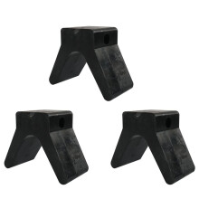 3X V-Style Boat Trailer Bow Stop Block Trailer Rubber Bow Stop Non Marking Mounting Hole 2 Inch Width 4 Inch V-Span