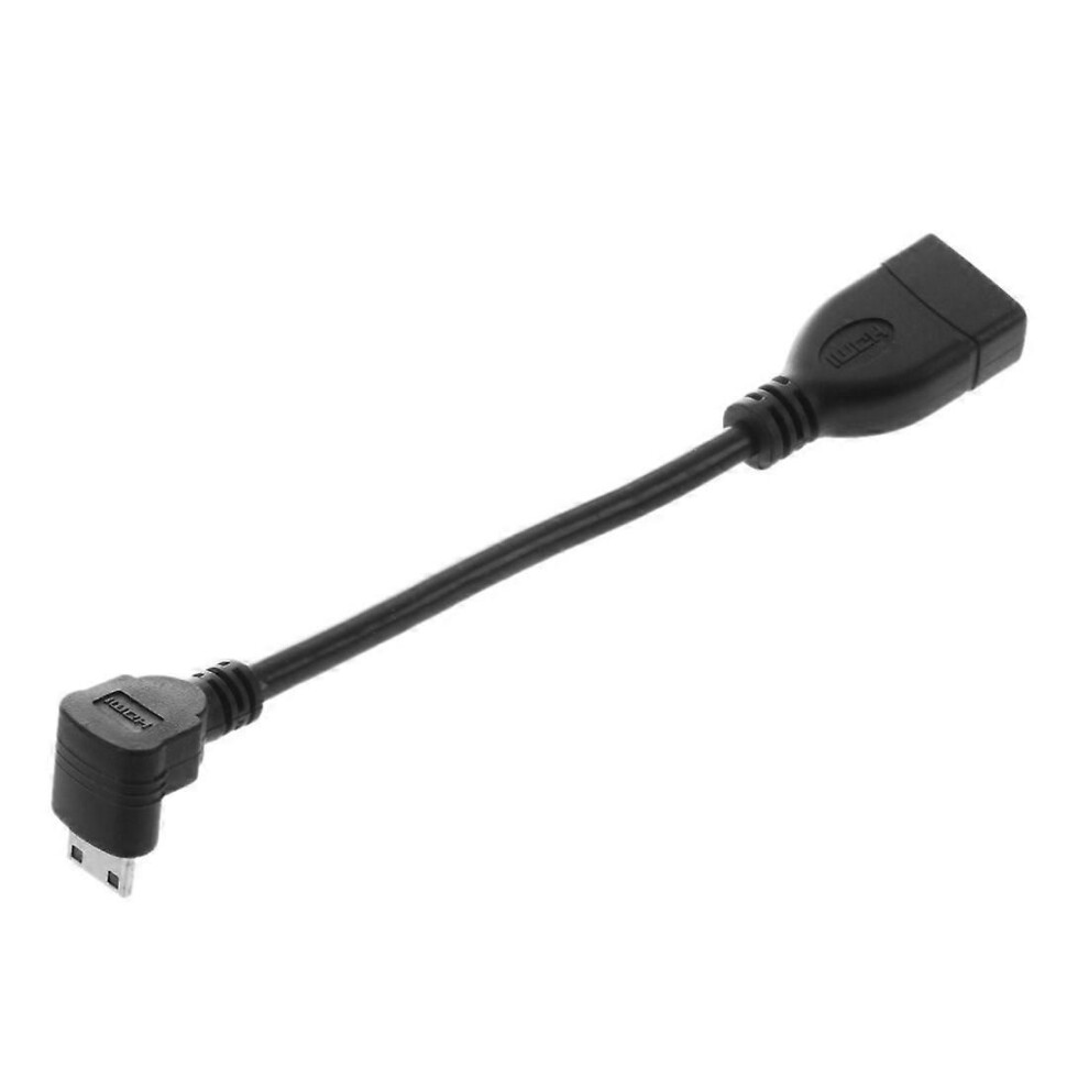 Mini Male To Female 90 Degree Converter Connector Adapter Cable 1080P Gold 9345346685636