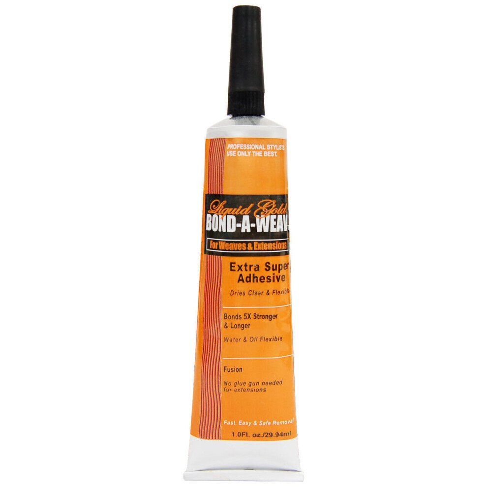 Liquid Gold Glue 1Oz Tube Bonding Hair Extension Bond Weave Weft For All Hair