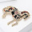 Broche cheval embellissements en strass, accessoire de revers 7