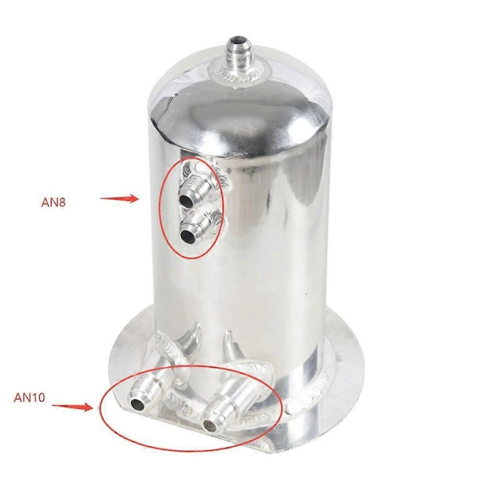 Car Universal 2.5L / 0.66 Gallons Dome Fuel Surge Tank Turbo Tank An8 - An10 Oil Catch Can Car Modified 9345346688217