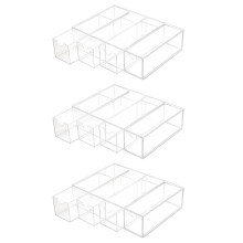 3X Acrylic Organizer, Clear Washi Tape Storage Holder with 4 Sliding Drawers, for Scrapbooking Art  Supplies