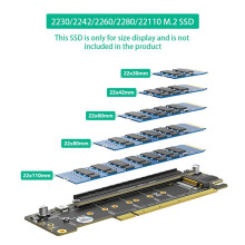 4X Dual NVMe PCIe Adapter, PCIe 4.0 X16 to Dual NVMe & 1x More PCIe X16 (X8 Signal) Adapter for M.2 NVMe SSD Adapter