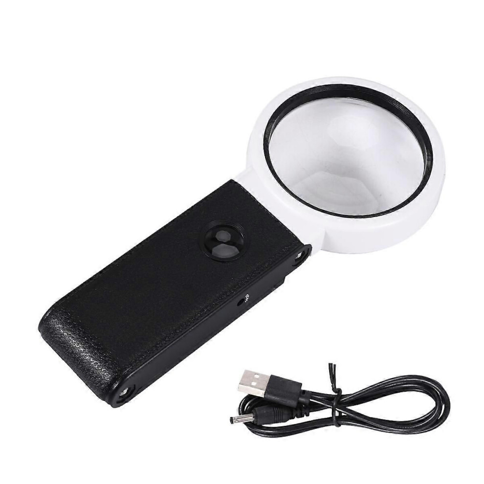 Magnifying Glass With And Stand, Hands Free Handheld 6X 25X Adjustable Folding Magnifier With Led Ed Light