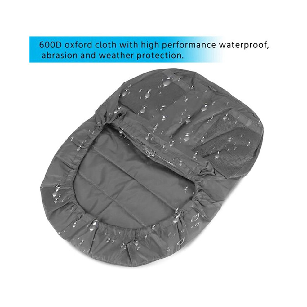 2X Universal Riding Lawn Mower Tractor Cover Padded Comfort Pad Storage Pouch Medium (Gray) Gray 4713155457631