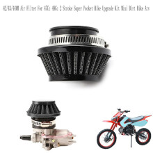 3st 42MM Luchtfilter voor 47CC 49CC Super Pocket Bike Upgrade Kit Dirt Bike Atv Quad Aluminium Luchtfilter Zwart