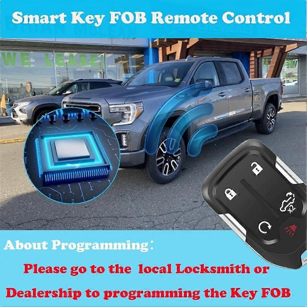Keyless Entry Remote Control Key Fob For Gmc Sierra Chevrolet Silverado 1500 2500 3500 2019-2023 Hyq1es 13522904 9345346661500
