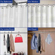 Shower Curtain Hooks, Rust-Resistant Metal Glide Shower Hooks for Bathroom Shower Rods Curtains, Set of 24 Hooks