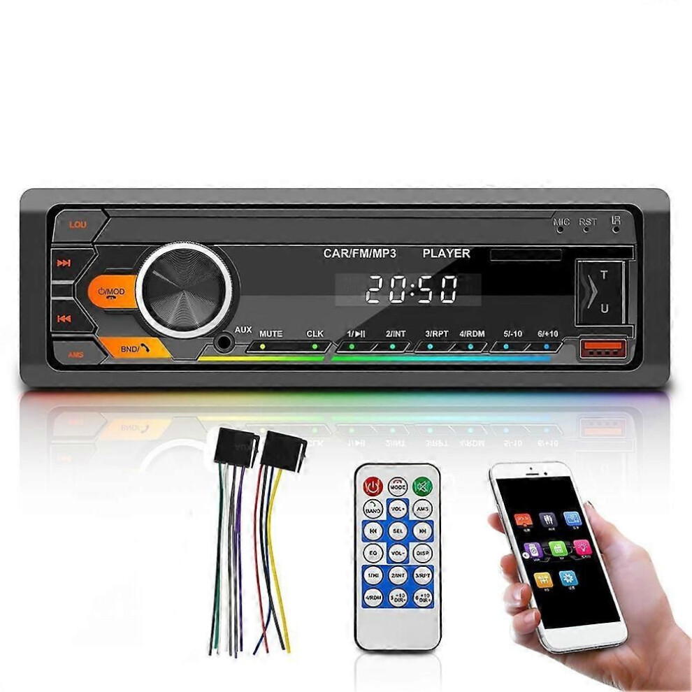 Single Din Car Stereo, Bluetooth Fm Hands Free Calling, Car Radio With Usb/Aux/Sd/Mp3 Player, Car Audio Stereo Receiver 9345346662583