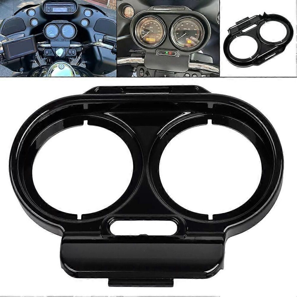 For Harley Road Glide 98-13 Gloss Gauge Cover Nacelle Fairing Speedometer Black 9345346654397