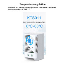2X Controlador de Temperatura Interruptor Mecánico NO NC 0-60 Termostato de Gabinete y Control de Humedad CA 250 V 10 A KTS011