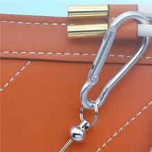 20 Pcs Beadable Keychian Bars Small Carabiner Clips DIY Beaded Key Chains Charm (No Beaded Included) Silver