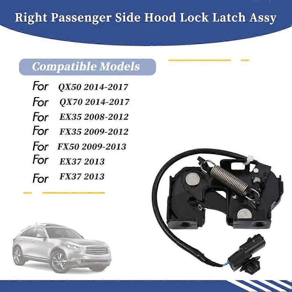 Hood Lock Latch Assy 65601-1Ba0c 65601-1Ba0a For Nissan Infiniti Q70 Qx50 Ex35 Fx35 Fx50 Ex37fx37 9345346655509